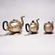Handcrafted Finest Brass Kettle Set of 3 in Vintage Finish for Decor