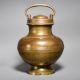Vintage Handcrafted Brass Storage Pot with Hinged Lid