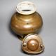 Vintage Handcrafted Brass Storage Pot with Hinged Lid