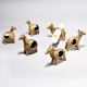 Handmade Vintage Brass Bull Napkin Holder in Set of 6