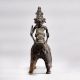 Vintage Brass Folk Art Horse and Rider Statue for Decor