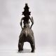 Vintage Brass Folk Art Horse and Rider Statue for Decor