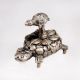 Vintage Finish Metal Bindi Box for Home Decoration