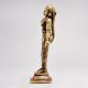 Hand Crafted Brass Standing Lady Figure in Vintage Finish