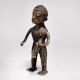 Tribal Male Figure Beating Traditional Drum Statue Made of Brass