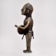 Tribal Male Figure Beating Traditional Drum Statue Made of Brass