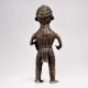 Tribal Male Figure Beating Traditional Drum Statue Made of Brass