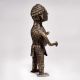 Tribal Male Figure Beating Traditional Drum Statue Made of Brass