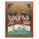 Lord Krishna Vintage Paper Painting in Tanjore Art