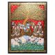 Vintage Lord Krishna Paper Painting in Tanjore Art