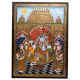 Lord Krishna Tanjore Art Paper Painting in Vintage Style