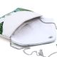 Handcrafted Tropical Leaf Beaded Clutch Bag with Chain Strap