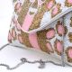 Handmade Pink & Gold Beaded Clutch Bag