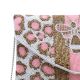 Handmade Pink & Gold Beaded Clutch Bag