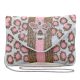 Handmade Pink & Gold Beaded Clutch Bag