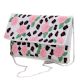 Handmade Floral Beaded Clutch Bag with Pink Roses
