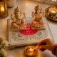 Handcrafted Designer Wooden Puja Chawki Bajot with Mirror Art