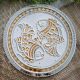 Handcrafted Lippan Art Twin Fish Wooden Wall Decor with Mirror Work