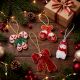 Handmade Beaded Christmas Ornaments Multicolor Set for Tree