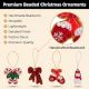 Handmade Beaded Christmas Ornaments Multicolor Set for Tree