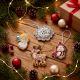 Pack of 4 Handmade Beaded Christmas Ornament For Tree