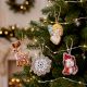 Pack of 4 Handmade Beaded Christmas Ornament For Tree