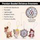 Pack of 4 Handmade Beaded Christmas Ornament For Tree