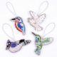 Set of 4 Handmade Bird Hanging Ornaments