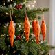 Handmade Wooden Orange Carrot Christmas Ornament