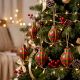 Handmade Wooden Christmas Teardrop Bauble Hanging Ornament