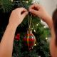 Handmade Wooden Christmas Teardrop Bauble Hanging Ornament