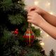 Handmade Wooden Christmas Teardrop Bauble Hanging Ornament