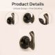 3 Pieces Antique Handmade Rustic Cast Iron Hand Gestures Wall Hooks