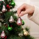 Set of 12 Handmade Multicolour Glass Pear Christmas Hanging Ornaments