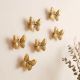 Set of 12 Handmade Golden Aluminium Butterfly Wall Hangings