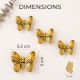 Set of 12 Handmade Golden Aluminium Butterfly Wall Hangings