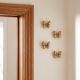 Set of 12 Handmade Golden Aluminium Butterfly Wall Hangings
