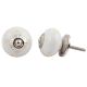 Cream Dotted Handmade Ceramic Knob