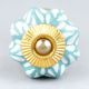 Sea Green Leaf Medium Ceramic Knob