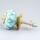 Sea Green Leaf Medium Ceramic Knob