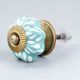 Sea Green Leaf Medium Ceramic Knob
