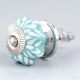 Sea Green Leaf Medium Ceramic Knob